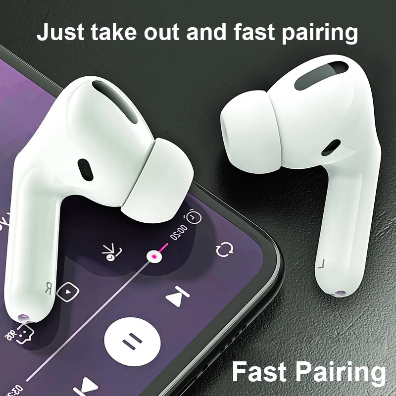 Airs Pro 무선 이어폰 Bluetooth 헤드셋 Siri 팝업 창이 있는 TWS 이어버드 Ios용 방수 포지셔닝 터치 컨트롤