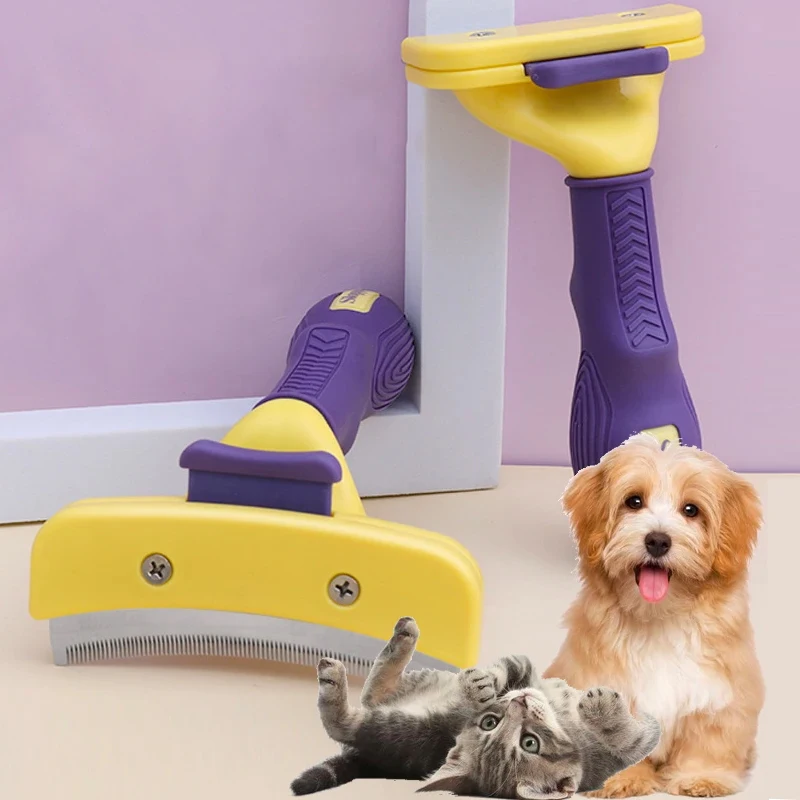 개 브러시 손질 액세서리 고양이 헤어 케어 용품 애완 동물 헤어 리무버 매듭 빗 대형 개 동물 짧은 머리 개 안티 이가