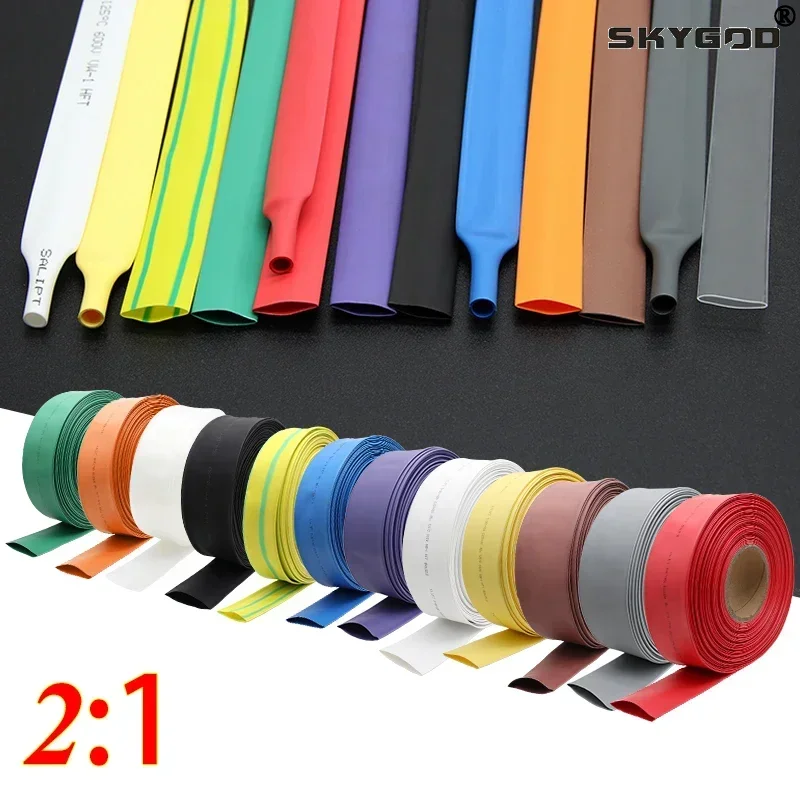 1M 2:1 열 수축 튜브 직경 7 8 10 12 14 15 16 18 20 22 25 28 30 35 40mm 와이어 수축 슬리브 랩 키트 판매 DIY 커넥터 title=1M 2:1 열 수축 튜브 직경 7 8 10 12 14 15 16 18 20 22 25 28 30 35 40mm 와이어 수축 슬리브 랩 키트 판매 DIY 커넥터 