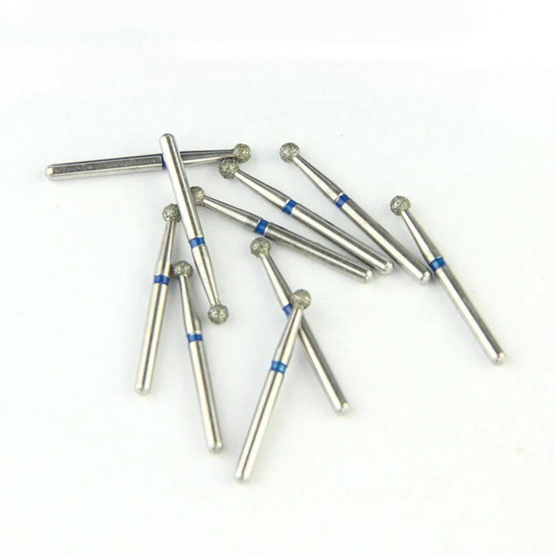 10 개/몫 치과 다이아몬드 Burs 드릴 39 크기 1.6mm 고속 핸드 피스 구강 부서 치과 연삭 도구