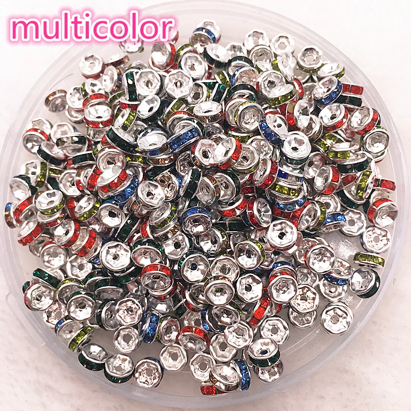 새로운 50pcs 6mm 체코 크리스탈 라인 석 유리 라운드 느슨한 스페이서 비즈 쥬얼리 만들기 DIY 팔찌 목걸이