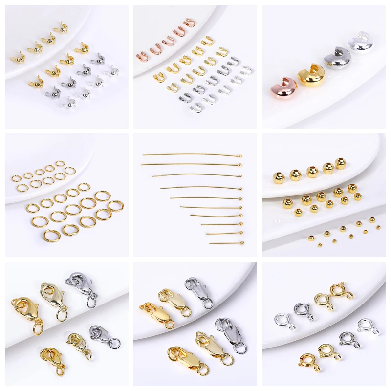 팔찌 만들기, 구슬 분리기, 보석 피팅, DIY 보석 만들기 용품에 대한 18k 골드 도금 스페이서 비즈 도매