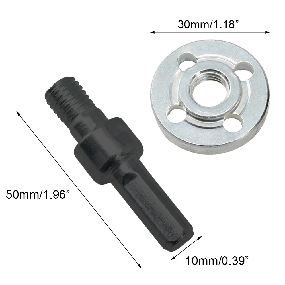 SenNan 10mm 전기 드릴-앵글 그라인더 연결로드 변환기 세트 연삭 연결 어댑터 커팅 디스크 용 전동 공구