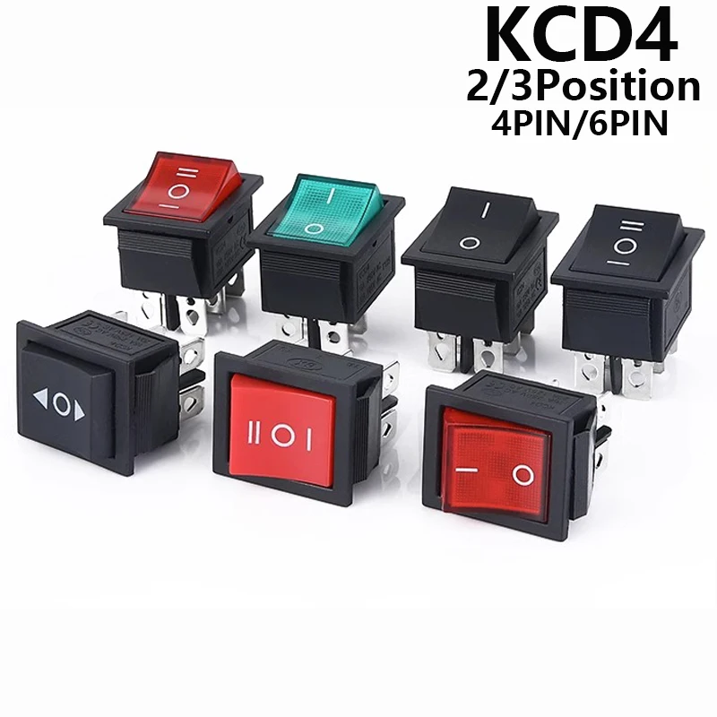 래칭 로커 스위치 전원 스위치 I/O 4 핀 6 핀(라이트 포함) 16A 250VAC 20A 125VAC KCD4 2/3 위치 title=래칭 로커 스위치 전원 스위치 I/O 4 핀 6 핀(라이트 포함) 16A 250VAC 20A 125VAC KCD4 2/3 위치 