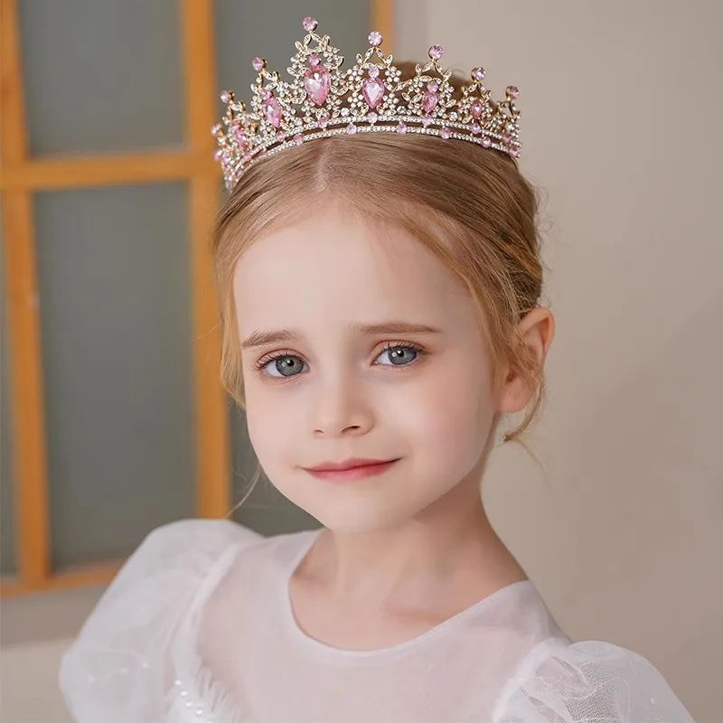 어린이 공주 크라운 크리스탈 티아라 소녀 헤어 액세서리 하이 엔드 분위기 댄스 공연 생일 선물 크라운 title=어린이 공주 크라운 크리스탈 티아라 소녀 헤어 액세서리 하이 엔드 분위기 댄스 공연 생일 선물 크라운 