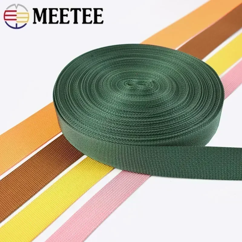5 미터 20-38mm 육군 녹색 나일론 웨빙 테이프 트림 재봉 재료 안전 벨트 배낭 스트랩 가방 버클 의류 액세서리