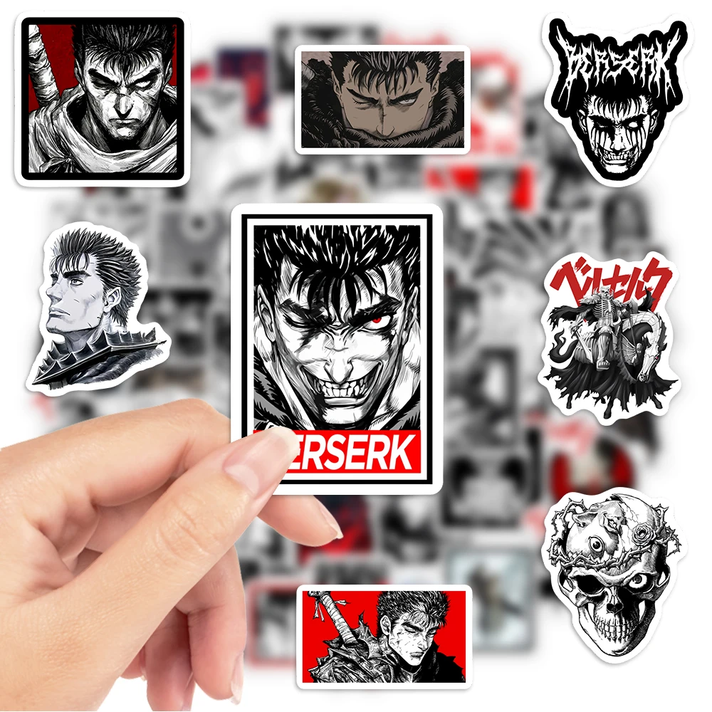 만화 광포 한 스티커 Guts Griffith 문신 미적 DIY 선물 데칼 노트북 전화 스크랩북 수하물 장식 방수