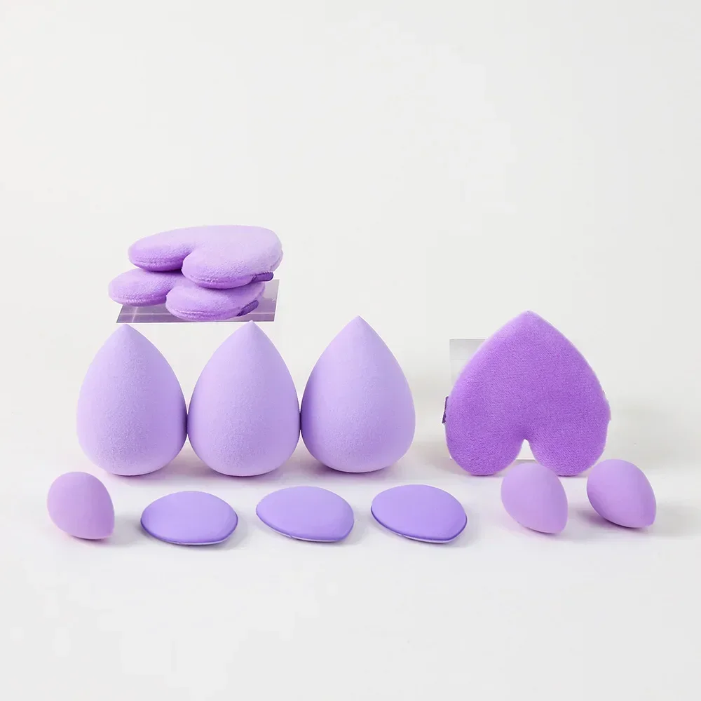 12Pcs 메이크업 스펀지 블렌더 뷰티 에그 세트 파운데이션 스펀지 리퀴드 크림 코스메틱 퍼프 여성 메이크업 액세서리 뷰티 도구