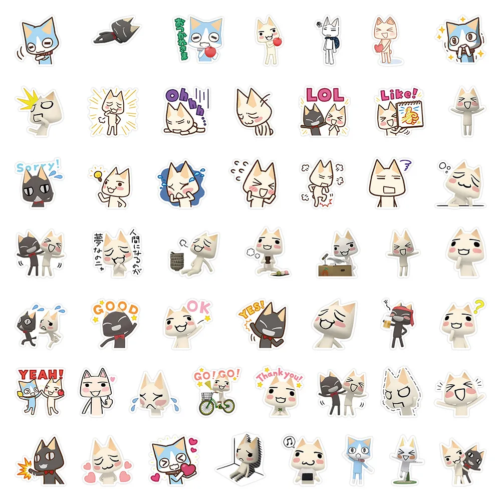 10/30/50PCS 귀여운 이노우에 토로 스티커 만화 고양이 Meme 스티커 재미 있은 낙서 데칼 수하물 노트북 전화 기타 자전거 키즈 완구