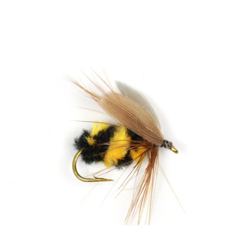 2pcs 인공 곤충 잉어 플라이 낚시 미끼 Fishhook 15mm 꿀벌 송어 Wobbler 미끼 스피너 Peche 액세서리