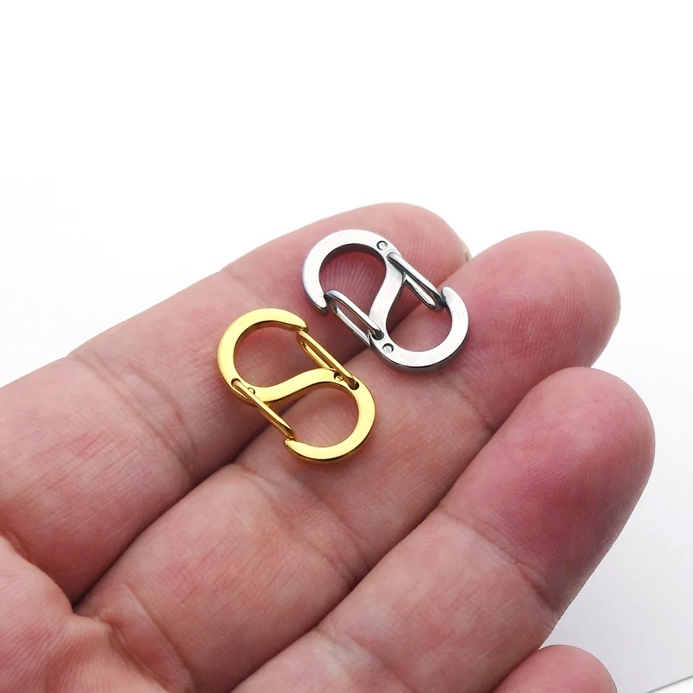 2-5pcs 스테인레스 스틸 세련 된 편지 S 버클 골드 도금 랍스터 걸쇠 후크 커넥터 목걸이 DIY 쥬얼리 만들기 용품