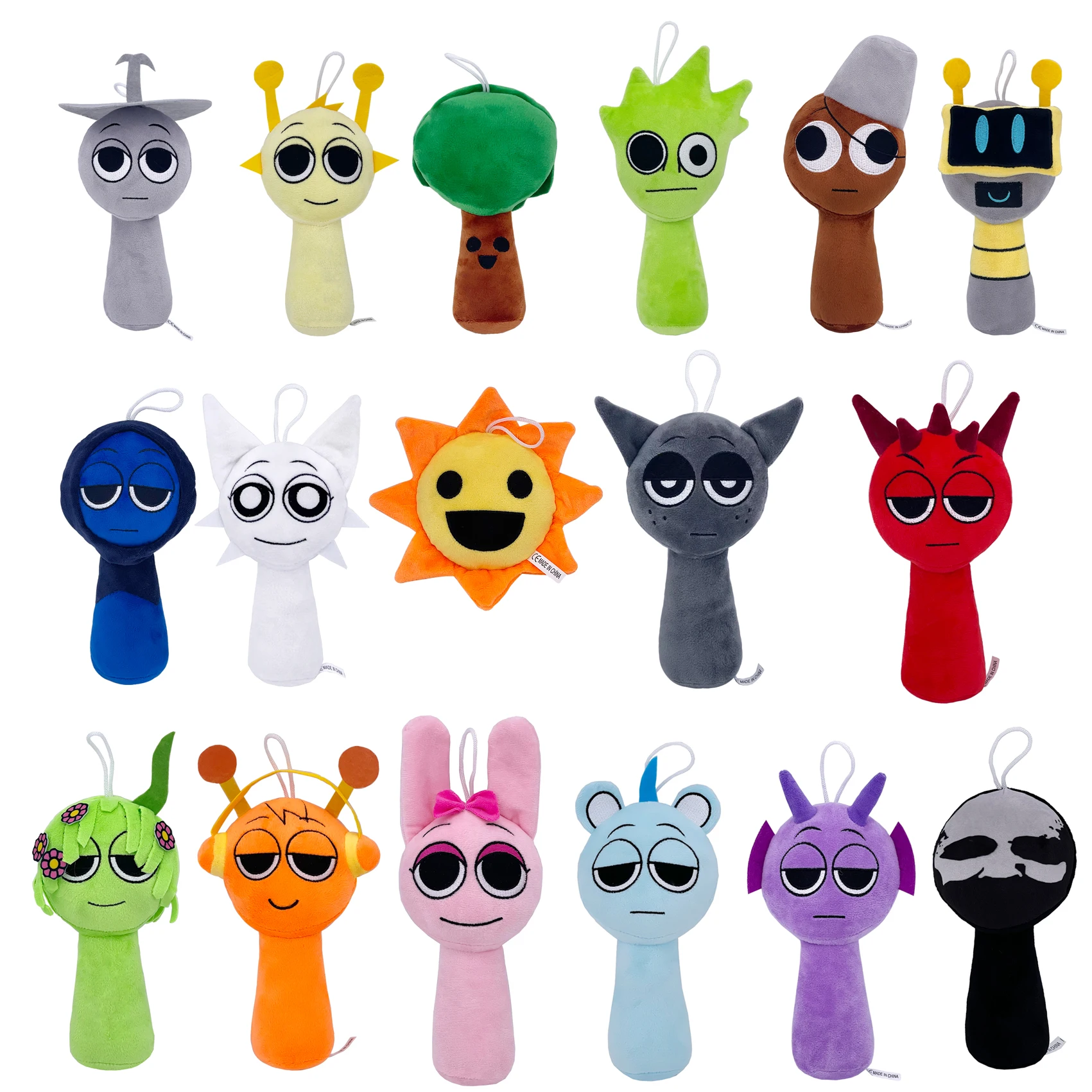 Sprunki Incredibox 플러시 장난감 Sprunki 플러시ie Sprunki 소프트 게임 만화 베개 어린이 생일 선물 인형 크리스마스 선물