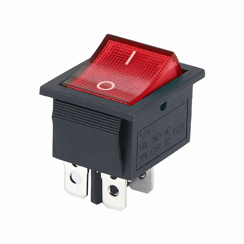 래칭 로커 스위치 전원 스위치 I/O 4 핀 6 핀(라이트 포함) 16A 250VAC 20A 125VAC KCD4 2/3 위치