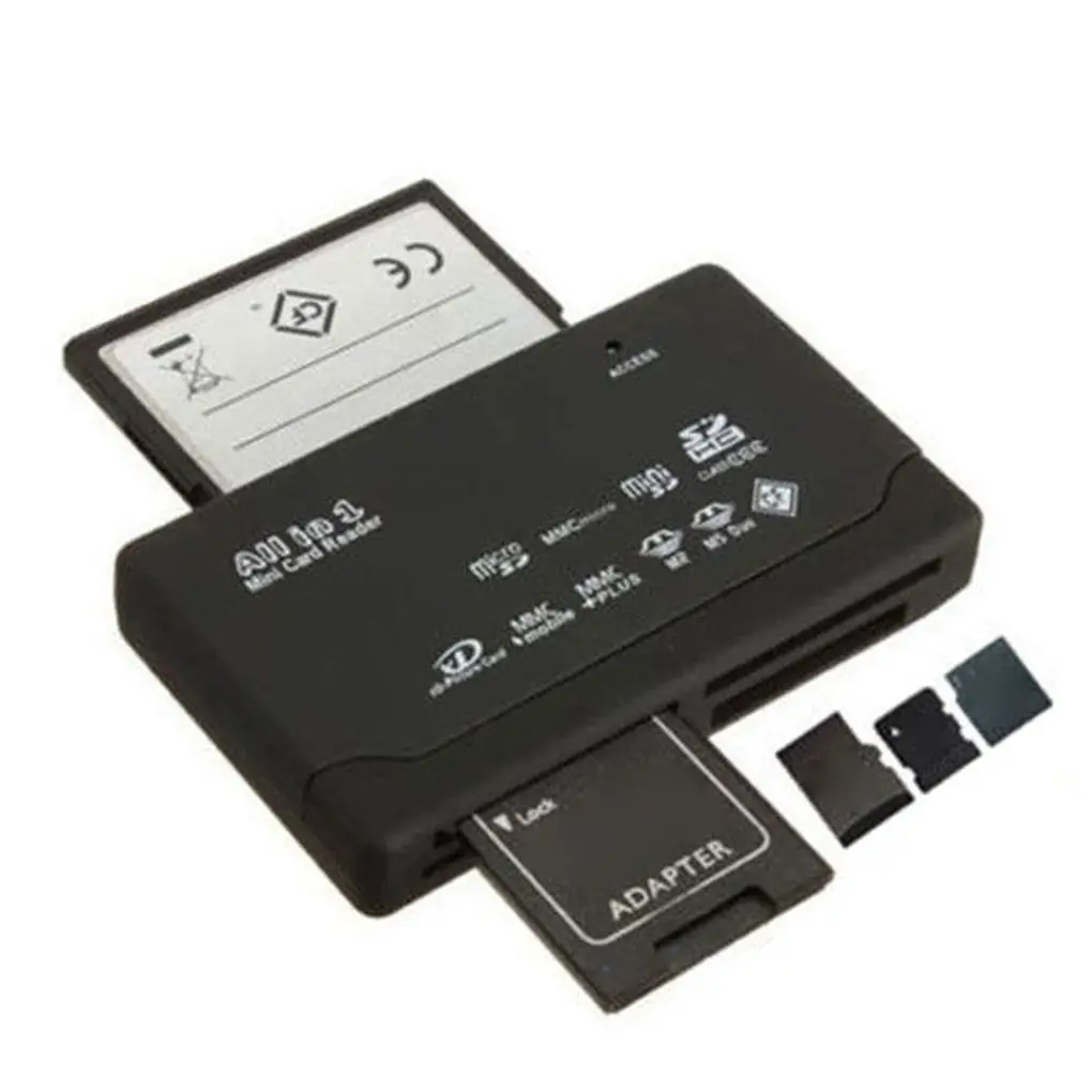 올인원 카드 리더기 USB 2.0 SD 카드 리더기 어댑터 지원 TF CF SD 미니 SD SDHC MMC MS XD
