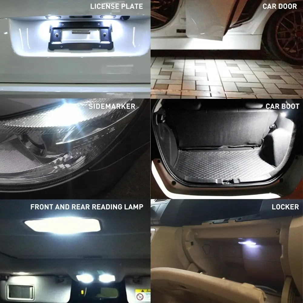 YSY 큰 프로모션 T10 W5W 168 194 Led 라이트 앰버 화이트 5050 SMD 5 LED 자동차 자동 사이드 웨지 테일 라이트 헤드 라이트 램프 전구 DC12V