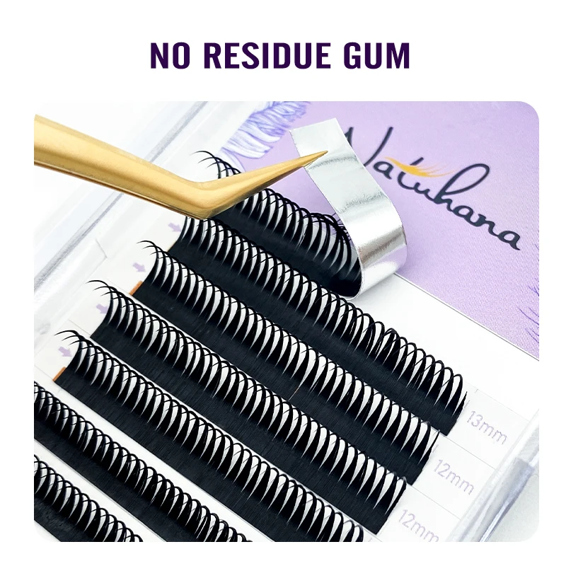 NATUHANA 새로운 0.07mm 젖은 속눈썹 확장 만화 전경이 코스프레 유형 스파이크 속눈썹 확장 볼륨 미리 만들어진 팬 속눈썹 용품