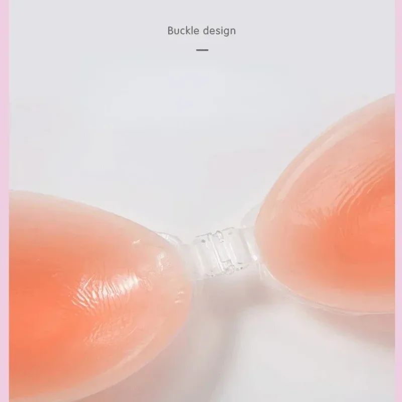 실리콘 브래지어 보이지 않는 푸시 업 섹시한 Strapless 브래지어 스텔스 접착제 Backless 유방 확장기 여성용 끈적 웨딩 비키니 브래지어