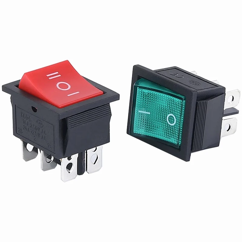래칭 로커 스위치 전원 스위치 I/O 4 핀 6 핀(라이트 포함) 16A 250VAC 20A 125VAC KCD4 2/3 위치