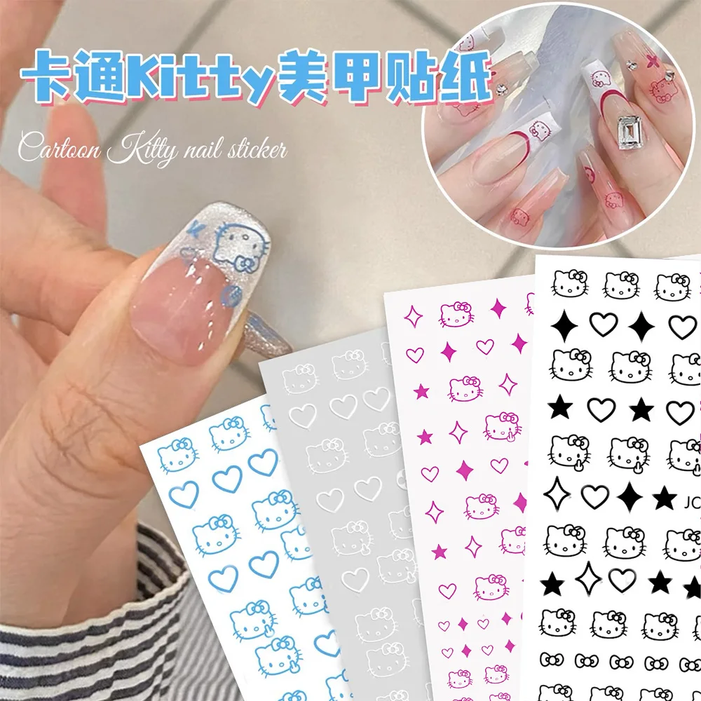 1 시트 일본어 네일 스티커 HelloKitty 고양이 머리 심장 만화 귀여운 네일 데칼 접착 장식 뒤 접착제 매니큐어 스티커 title=1 시트 일본어 네일 스티커 HelloKitty 고양이 머리 심장 만화 귀여운 네일 데칼 접착 장식 뒤 접착제 매니큐어 스티커 