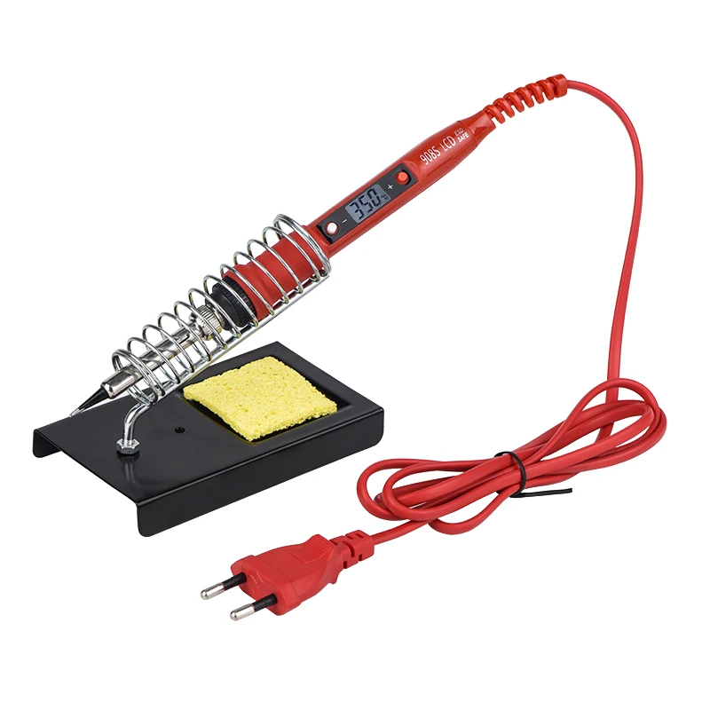 JCD 납땜 인두 키트 조정 가능한 온도 220V 80W LCD 디지털 디스플레이 용접 수리 도구 솔더 주석 철 팁 908S
