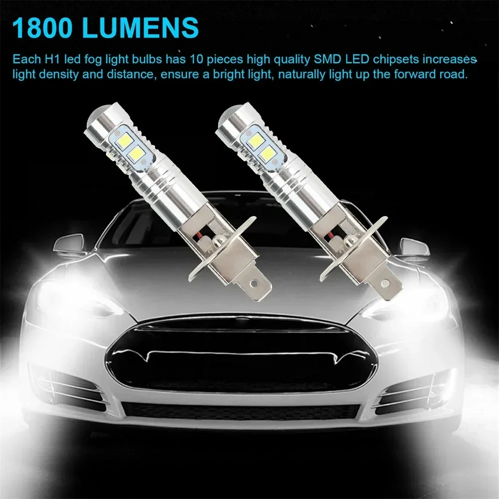 2Pcs h1 LED 자동차 조명 h3 880 881 LED 크세논 화이트 자동차 헤드 라이트 전구에 대 한 4 종류의 빛 Atuo 램프 12V 조명 안개 램프