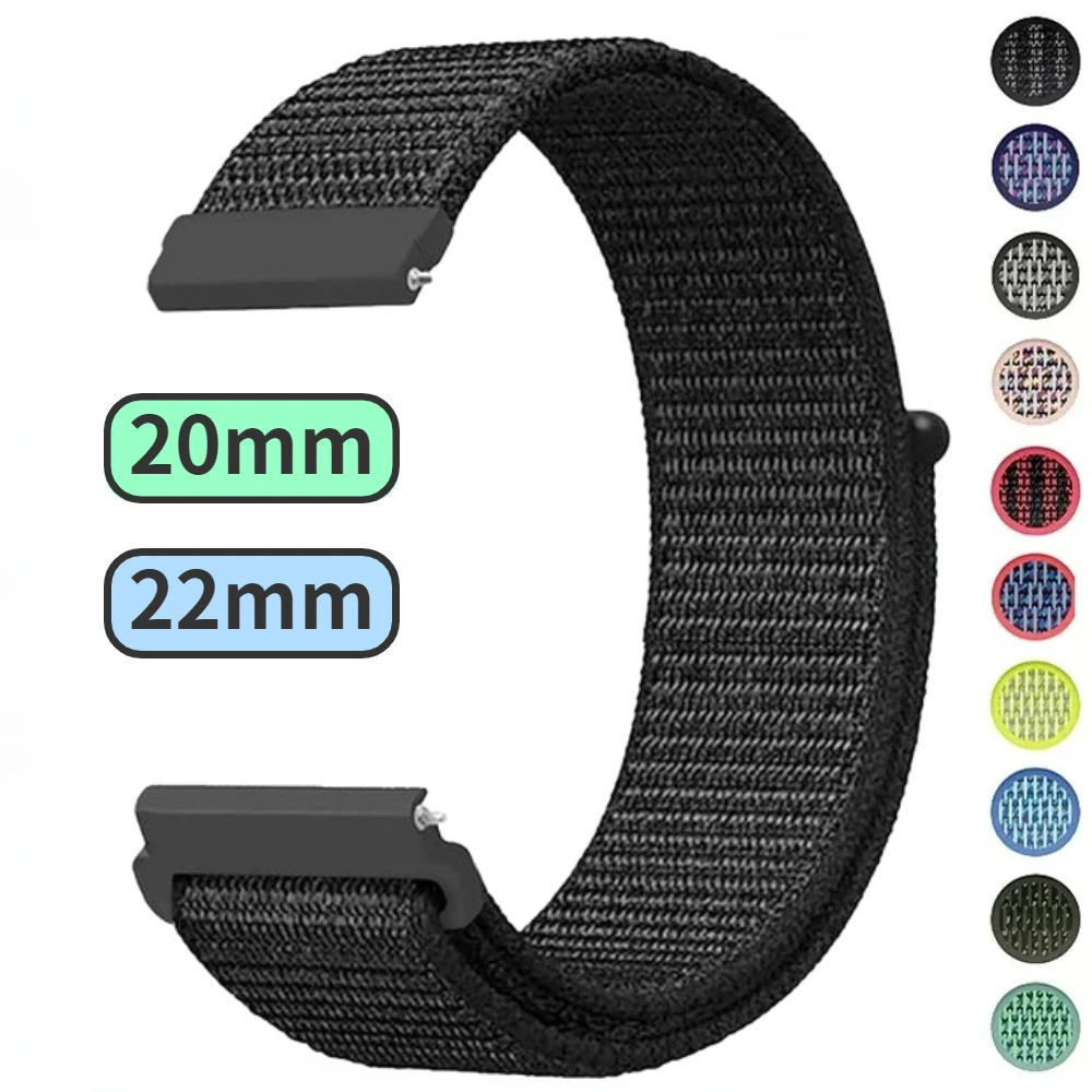 Huawei Watch 4/GT-2-3-Pro/Amazfit GTR/GTS 벨트 용 삼성 갤럭시 시계 3/4/5/6/Gear S3 손목 밴드 용 22mm 20mm 나일론 루프 스트랩 title=Huawei Watch 4/GT-2-3-Pro/Amazfit GTR/GTS 벨트 용 삼성 갤럭시 시계 3/4/5/6/Gear S3 손목 밴드 용 22mm 20mm 나일론 루프 스트랩 