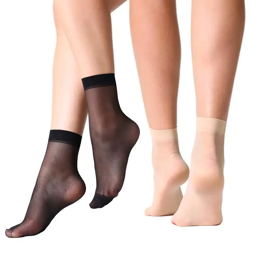 10pairs-50Pairs 투명 여름 양말 초박형 여성 나일론 숙녀 여성 짧은 발목 Meias 탄성 크리스탈 봄 실크 삭스