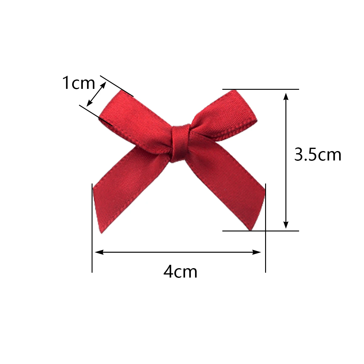 50 개/몫 4*3.5cm 신선한 핑크 리본 활 작은 크기 새틴 리본 활 꽃 공예 장식 세공 DIY 파티 장식