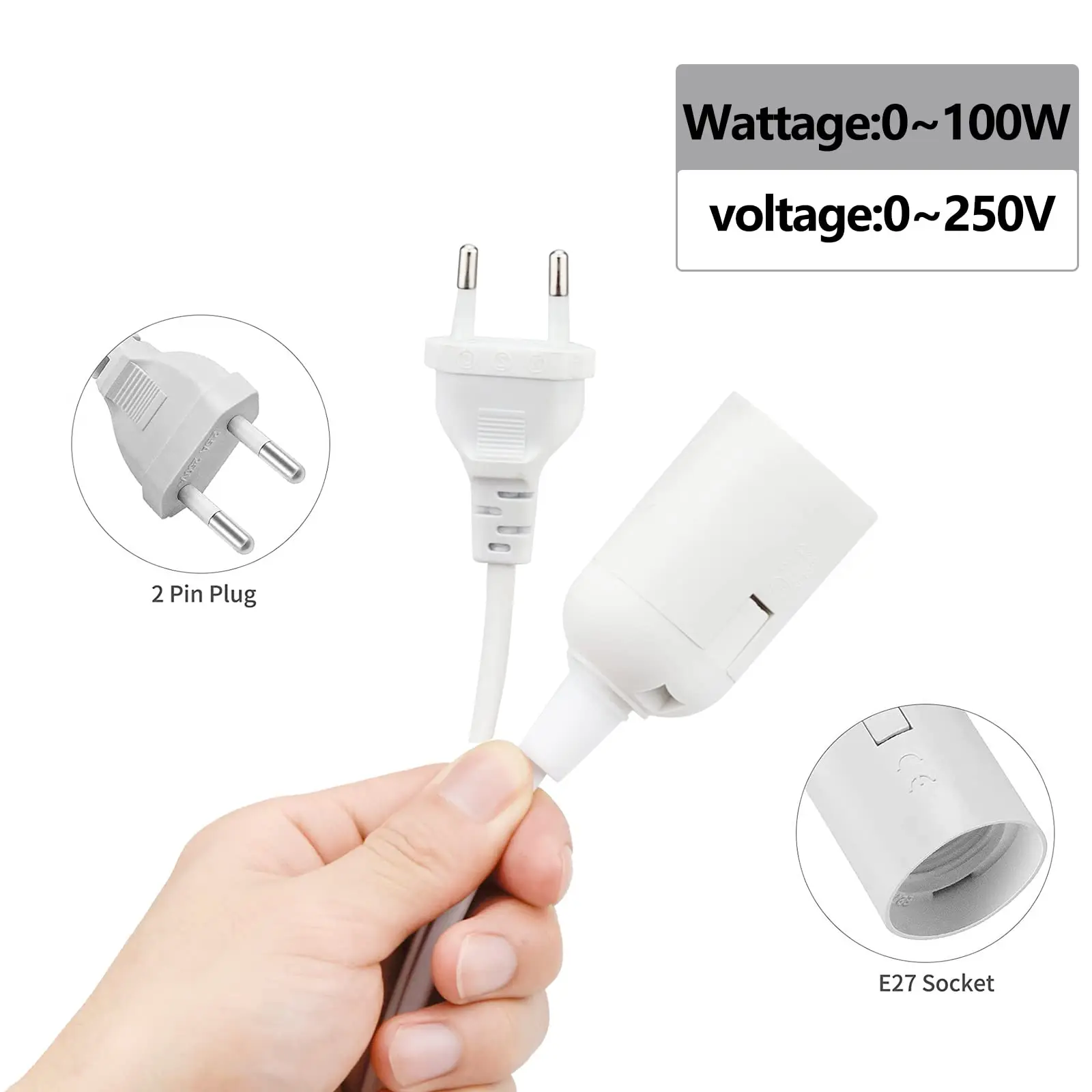 EU 플러그 3.5m 6m 전원 코드 케이블 펜던트 Led 전구 고정 장치 행글 램프 서스펜션 소켓 용 스위치 와이어가있는 E27 램프베이스 홀더