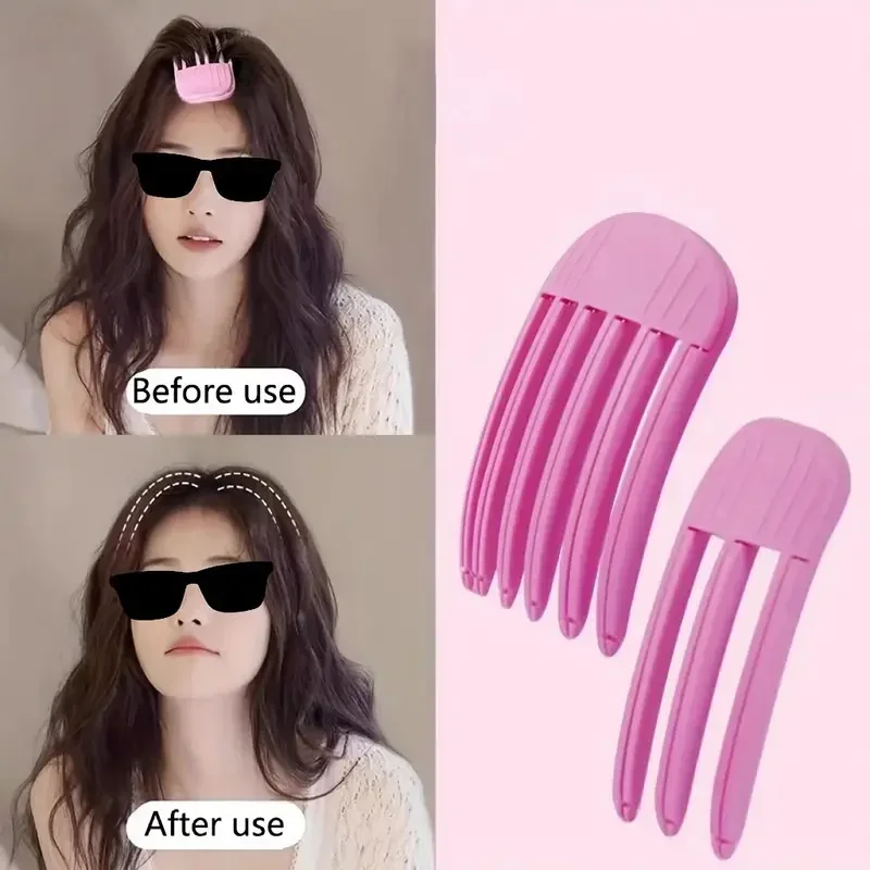 2pcs 푹신한 머리핀 컬링 앞머리 클립 헤어 뿌리 Volumizing 헤어 클립 세트 여성 컬링 고정 클립 패션 볼륨 헤어 롤러