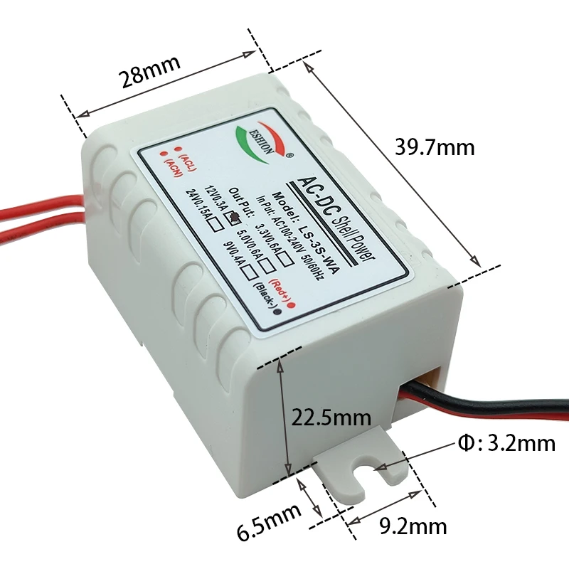 AC-DC 변환기 스텝 다운 전원 공급 장치 모듈 AC110V 220V 230V-DC 3V 5V 9V 12V 15V 24V 3W Led 절연 전압 안정화