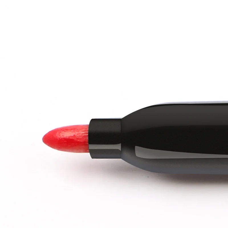 3 개/대 영구 마커 펜 방수 잉크 파인 포인트 블랙 블루 레드 오일 잉크 1.5mm 라운드 발가락 파인 컬러 마커 펜