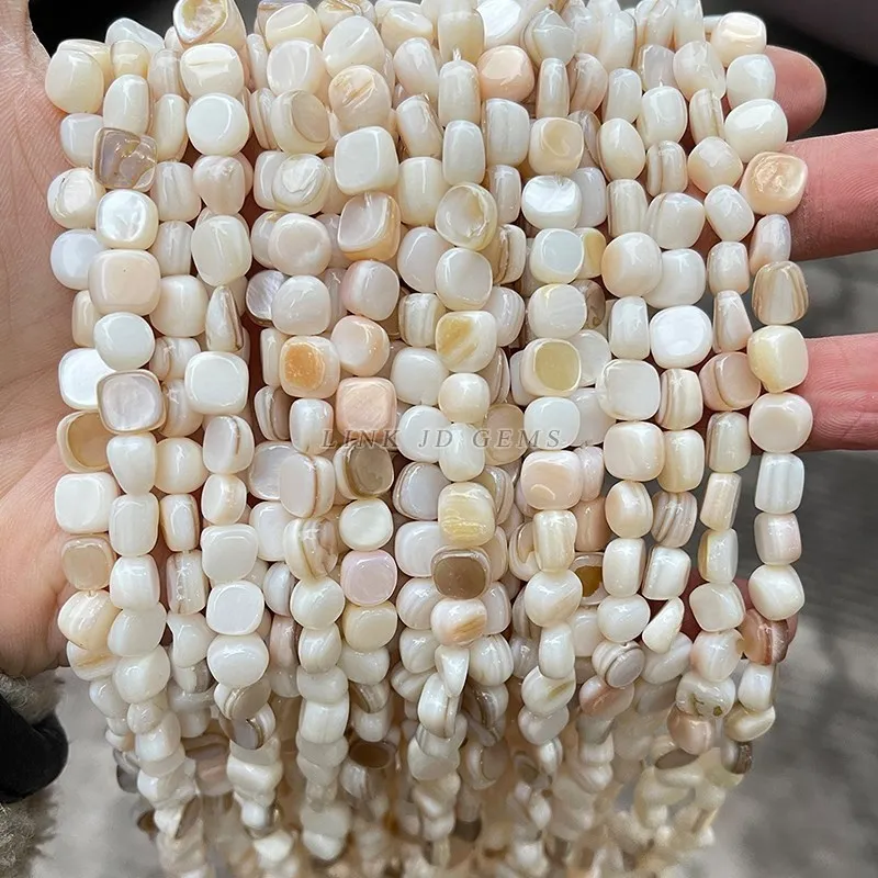 자연 쉘 비즈 불규칙한 모양 부드러운 비즈 쥬얼리 만들기위한 느슨한 스페이서 비드 Diy 귀걸이 목걸이 액세서리 결과