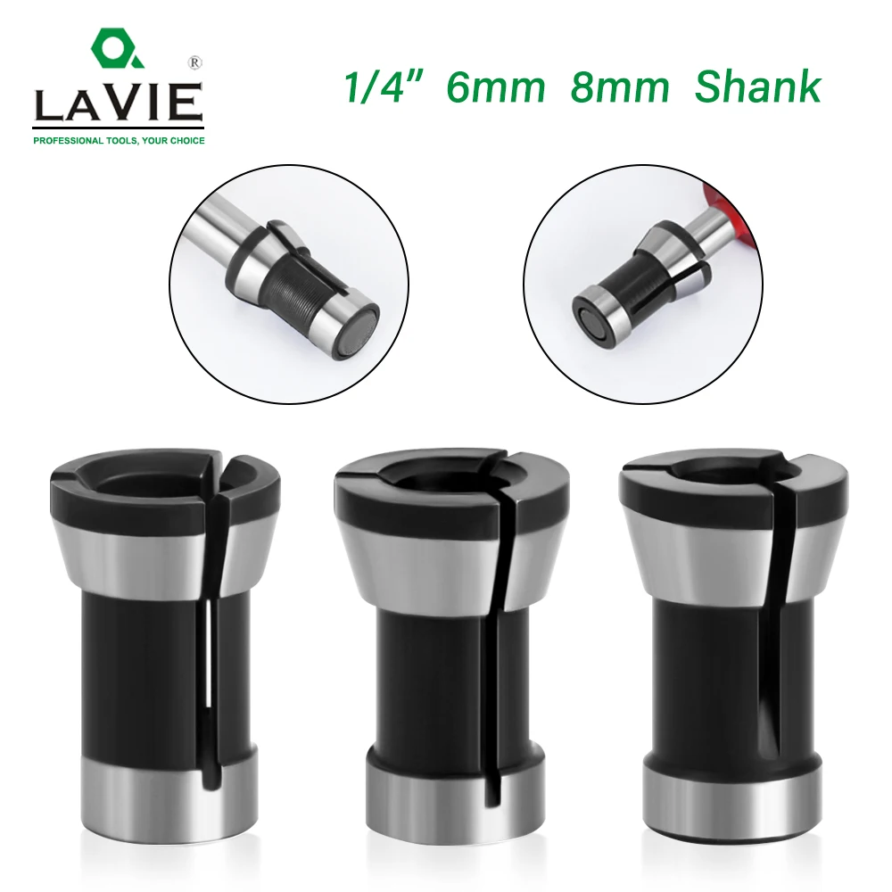 LAVIE 1pc 3PCS 세트 콜레트 6.35mm 8mm 6mm 콜렛 척 조각 트리밍 기계 전기 라우터 밀링 커터 액세서리 title=LAVIE 1pc 3PCS 세트 콜레트 6.35mm 8mm 6mm 콜렛 척 조각 트리밍 기계 전기 라우터 밀링 커터 액세서리 
