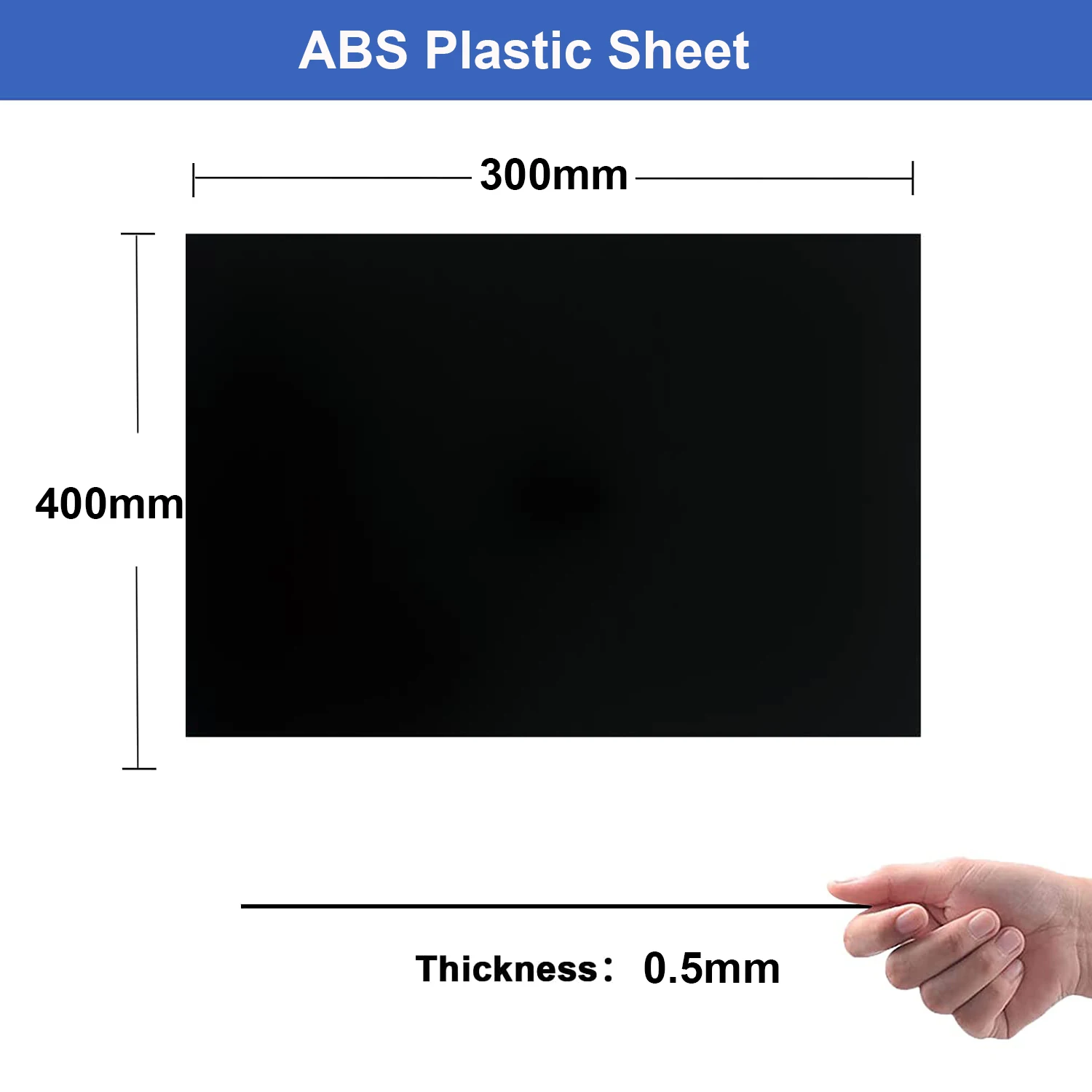 1pcs 화이트/블랙 abs 플라스틱 플레이트 모델 시트 DIY 모델 재료 재료 부품 두께 0.5mm/1mm/1mm/1.5mm/2mm/3mm