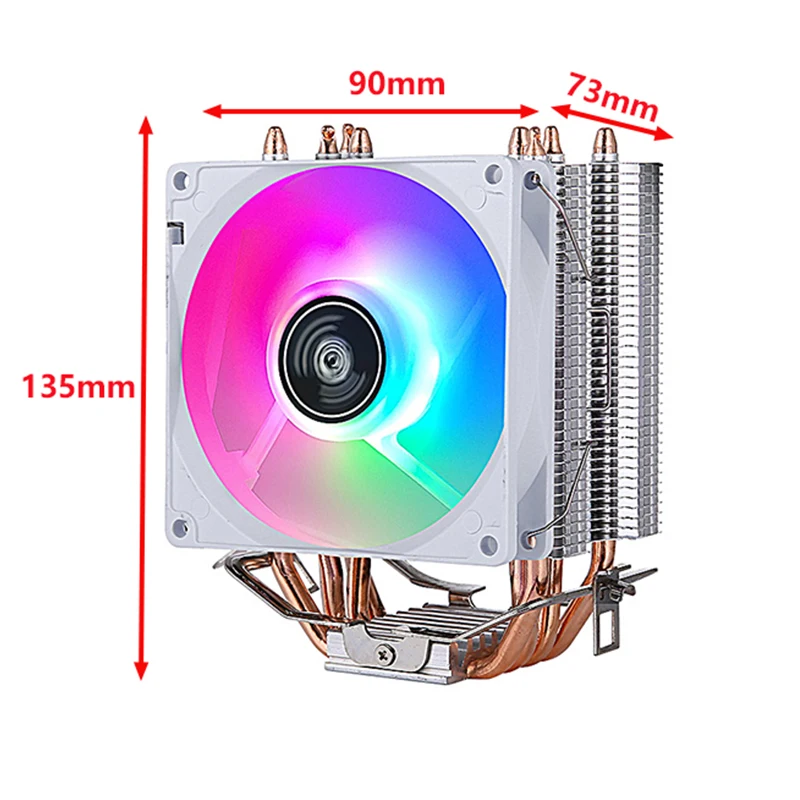 PC 공냉식 라디에이터 CPU 냉각 팬 2/4/6 히트 파이프 쿨러 LGA2011 x79 x99 E5 2066 2099 115x 1200 1700 i5 i7 AMD 설치