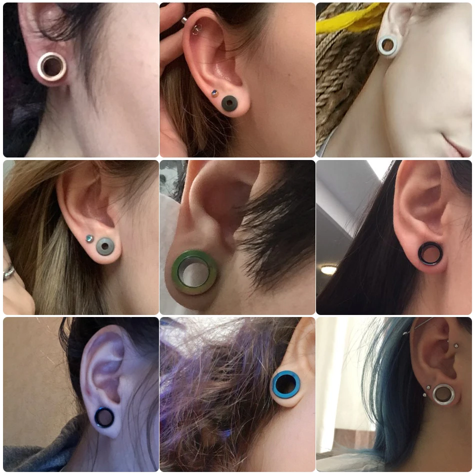 2 개/몫 2mm-30mm 스테인레스 스틸 귀 들장미 확장기 터널 및 플러그 귀걸이 나사 식 귀 확장 귀 확장