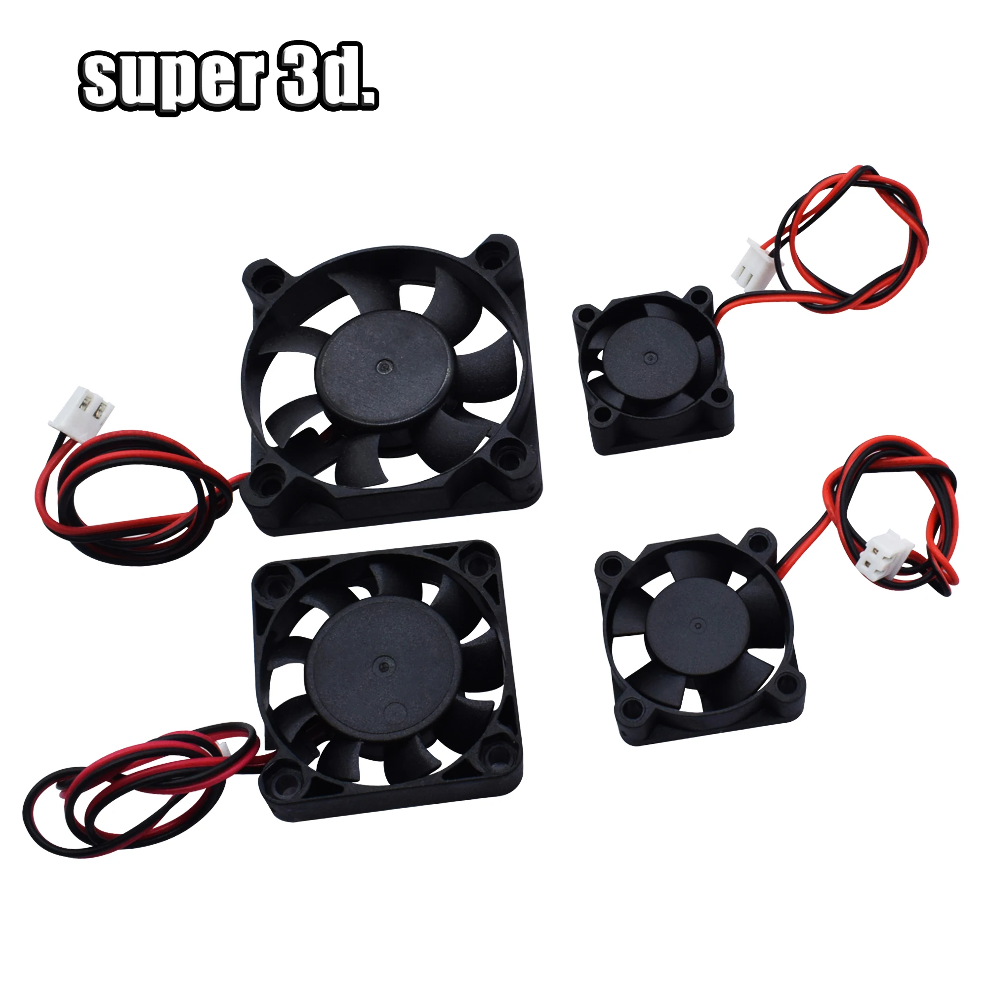 5015/4010/4020 12V 및 24V 냉각 터보 팬 브러시리스 3D 프린터 부품 압출기 DC 쿨러 송풍기 플라스틱 팬용 2Pin envio 무료