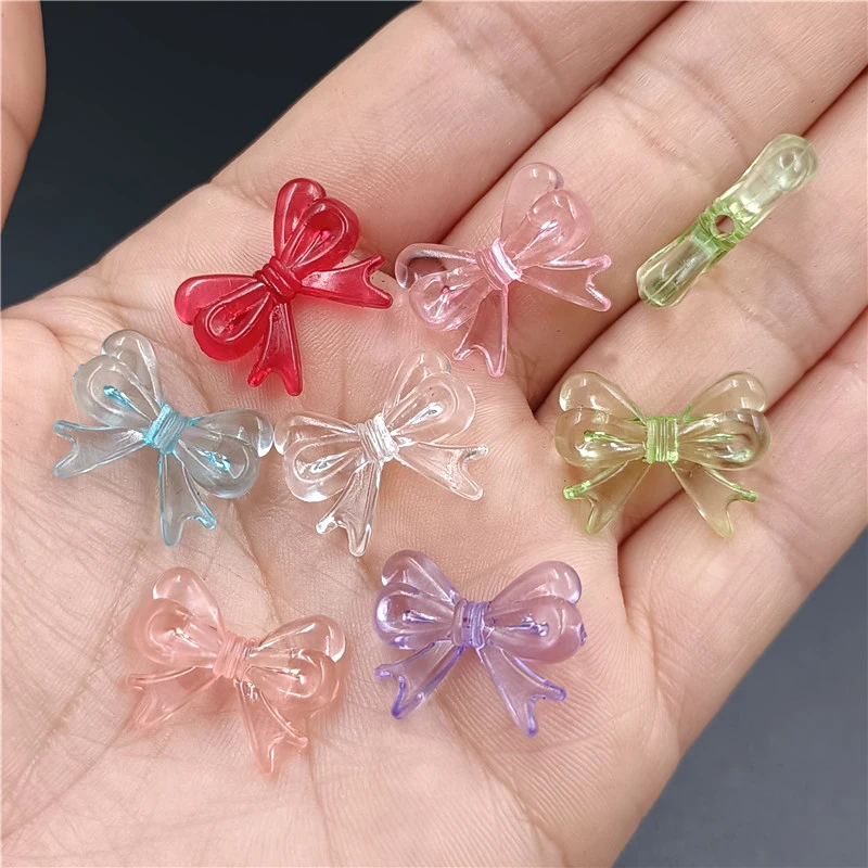 15*19mm 20PCS 여러 가지 빛깔의 투명 활 아크릴 구슬 DIY 수제 보석 귀걸이 키 체인 소재 액세서리 title=15*19mm 20PCS 여러 가지 빛깔의 투명 활 아크릴 구슬 DIY 수제 보석 귀걸이 키 체인 소재 액세서리 