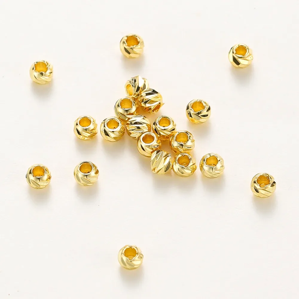 DIY 쥬얼리 액세서리 14K/18K 골드 도금 스트라이프 컷 플라워 비즈 2.5/3/4/5/6mm 스페이서 비즈 대량 핸드 비딩 소재 title=DIY 쥬얼리 액세서리 14K/18K 골드 도금 스트라이프 컷 플라워 비즈 2.5/3/4/5/6mm 스페이서 비즈 대량 핸드 비딩 소재 