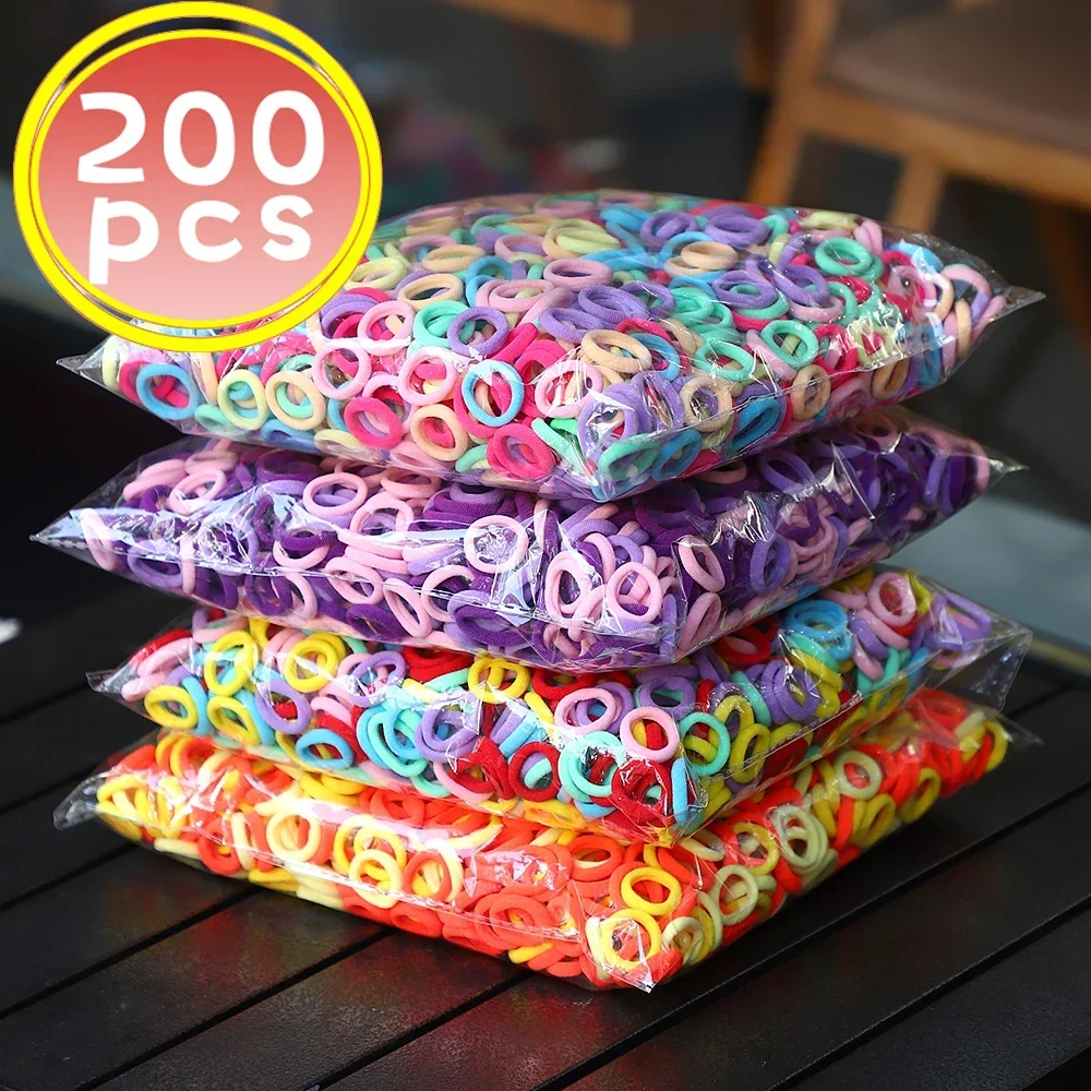 100/200pcs 여자 여자 다채로운 나일론 탄성 헤어 밴드 포니 테일 잡아 작은 HairTie 고무 밴드 Scrunchie 헤어 액세서리 title=100/200pcs 여자 여자 다채로운 나일론 탄성 헤어 밴드 포니 테일 잡아 작은 HairTie 고무 밴드 Scrunchie 헤어 액세서리 