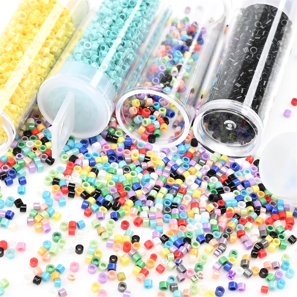 1200pcs 일본 유리 씨앗 구슬 보석에 대 한 유니폼 2mm SeedBeads Diy 팔찌 목걸이 만들기 작은 공예 구슬