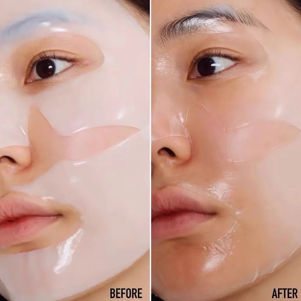 10PCS 콜라겐 안티 링클 페이셜 마스크 안티 에이징 페이드 파인 라인 펌 스킨 모이스춰 라이징 브라이트닝 스킨 케어 한국 화장품