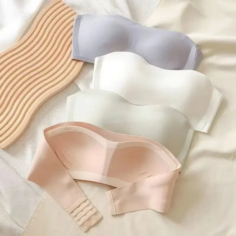 섹시한 원활한 튜브 탑 브래지어 보이지 않는 끈이 없는 브래지어 여성 속옷 얇은 미끄럼 방지 푸시 업 Bralette 무선 여성 란제리 title=섹시한 원활한 튜브 탑 브래지어 보이지 않는 끈이 없는 브래지어 여성 속옷 얇은 미끄럼 방지 푸시 업 Bralette 무선 여성 란제리 