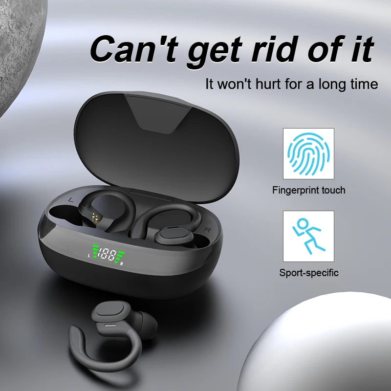 SHUKE Bluetooth 이어 버드 무선 이어폰 스포츠 이어 후크 헤드셋 9D Hifi 스테레오 사운드 마이크가있는 귀에 방수 헤드폰