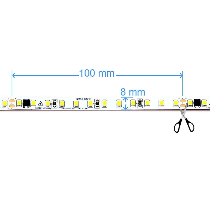 AC220V 230V 5M 600 LED 스트립 2835 120LED/m 홈 램프 스트립 레드 아이스 블루 그린 옐로우 핑크 유연하고 절단 가능한 소프트 램프 바