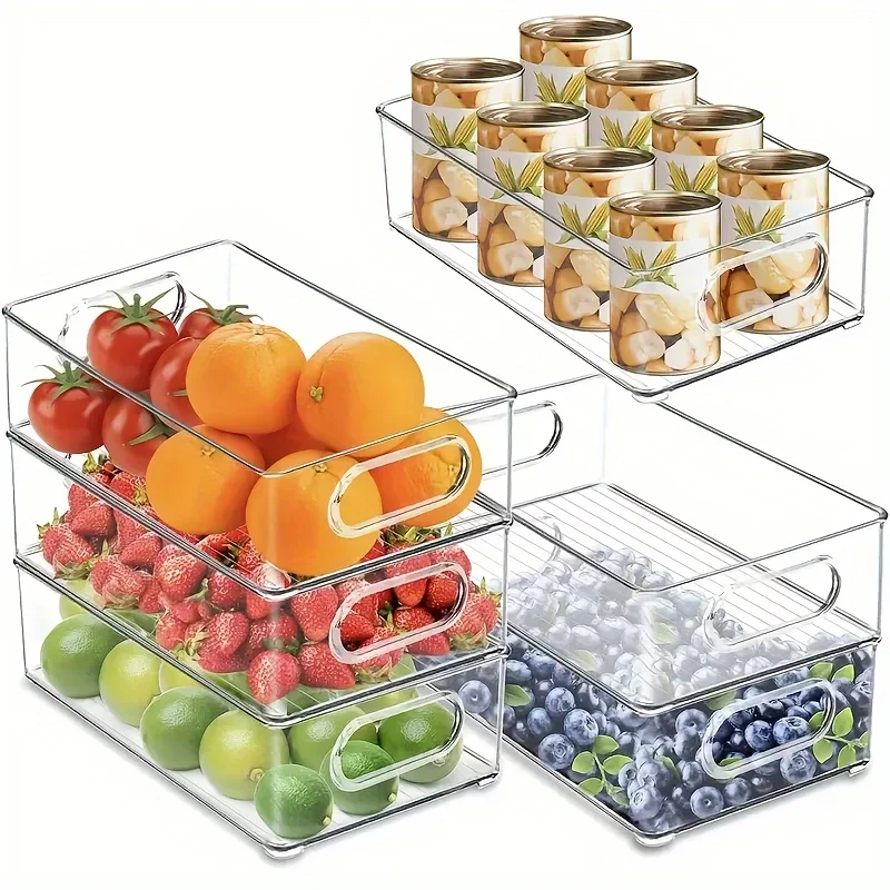 플라스틱 Crisper 투명 상자 냉장고 Crisper 보관 상자 화장품 보관 주방 아크릴 데스크탑 보관 주최자 상자