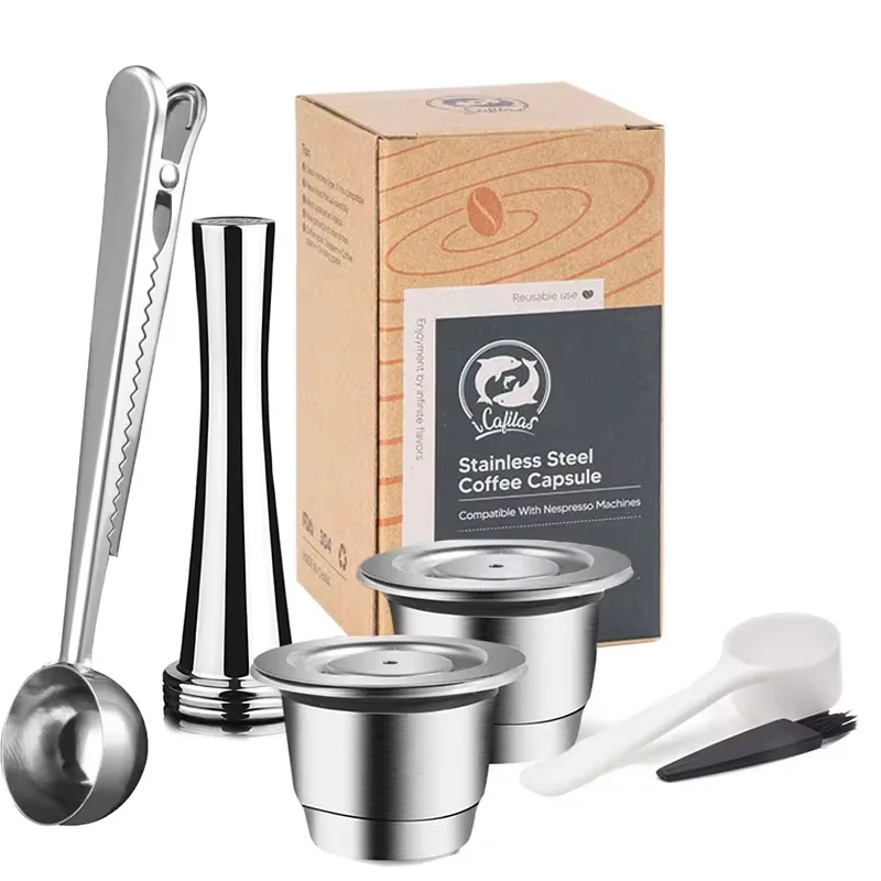 재사용 가능한 네스프레소 커피 캡슐 컵 스테인레스 스틸 리필 형 커피 캡슐 리필 필터 Coffeeware title=재사용 가능한 네스프레소 커피 캡슐 컵 스테인레스 스틸 리필 형 커피 캡슐 리필 필터 Coffeeware 