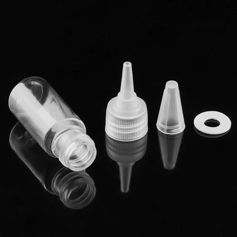 투명 플라스틱 리필 노즐 드랍퍼, 캡이 있는 빈 드랍퍼 병, 소형 압출 병, 휴대용 포장, 10-200ml