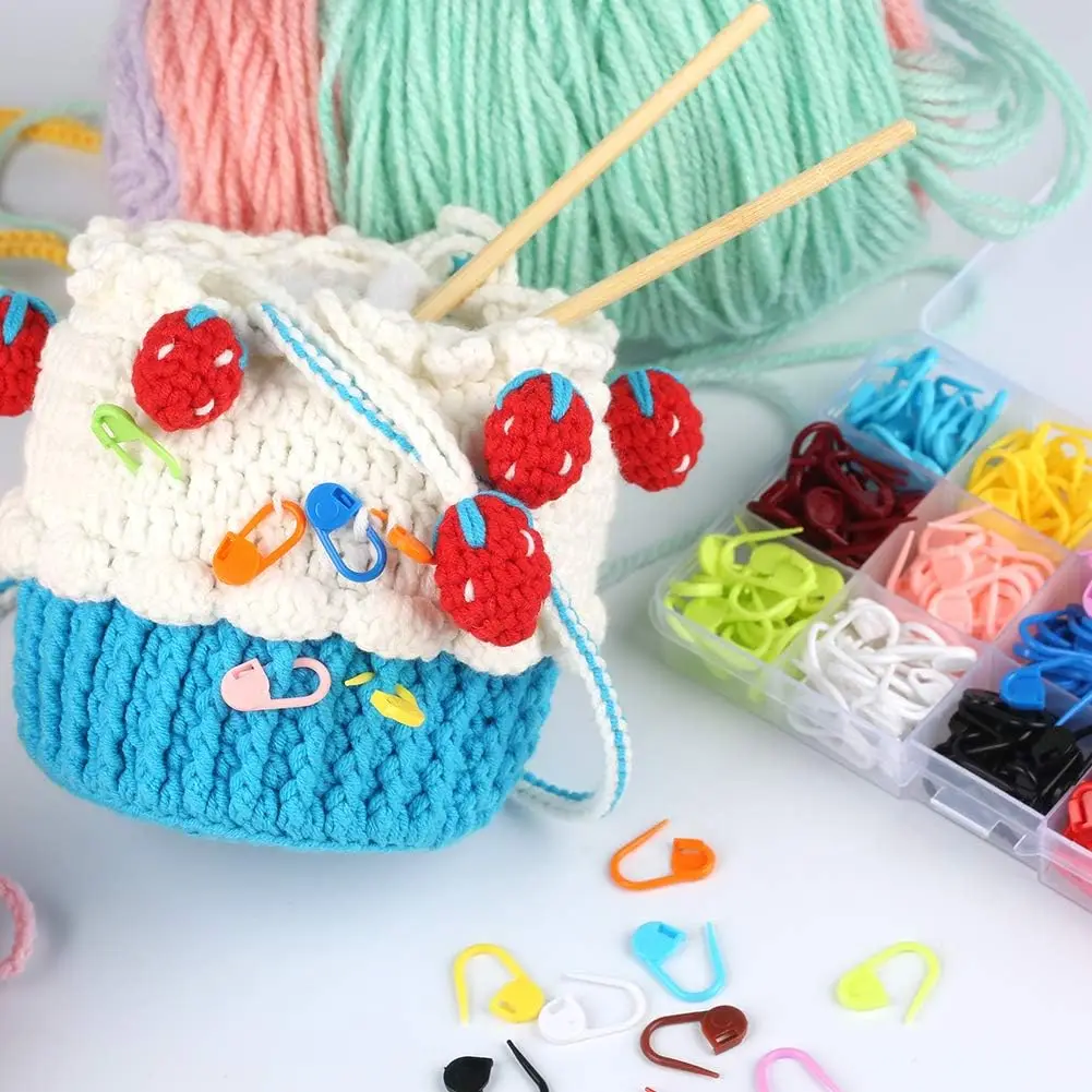 50/100Pcs 다채로운 플라스틱 안전 핀 뜨개질 마커 DIY 뜨개질 뜨개질 공예 의류 Accessorie에 대 한 크로 셰 뜨개질 스티치 클립